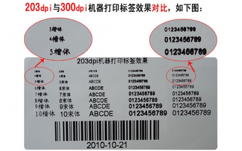 200dpi（點）和300dpi（點）的條碼打印機有什么區(qū)別？